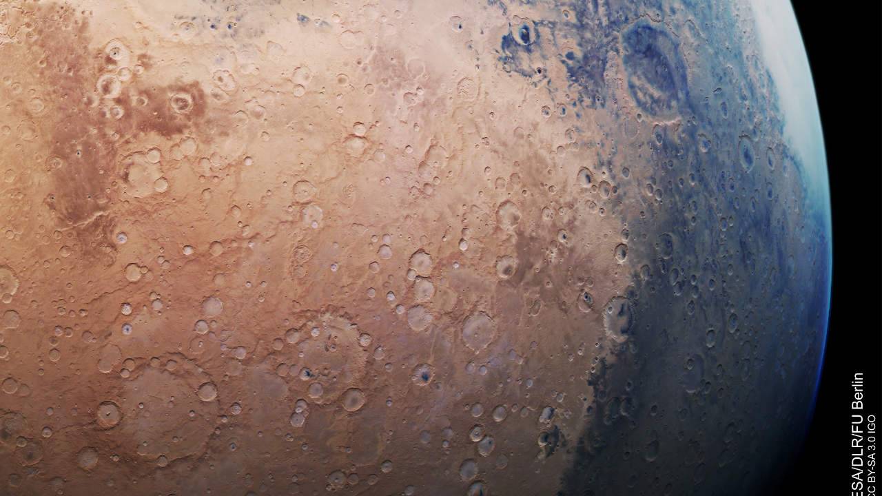 ESA RELEASE NEW IMAGES OF MARS BATHED IN ICY LIGHT
