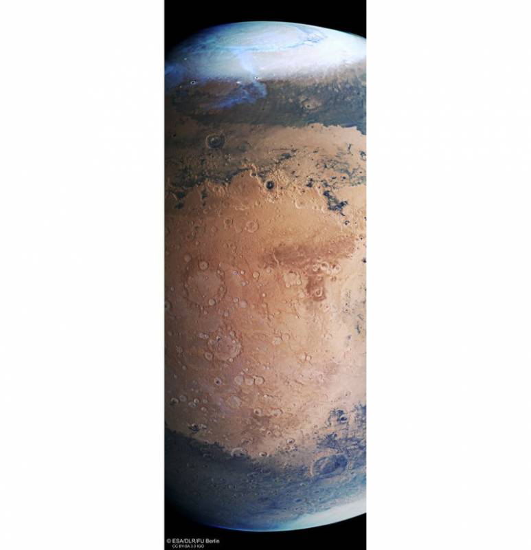 ESA's new Mars image shows the Red Planet bathed in blue - SlashGear