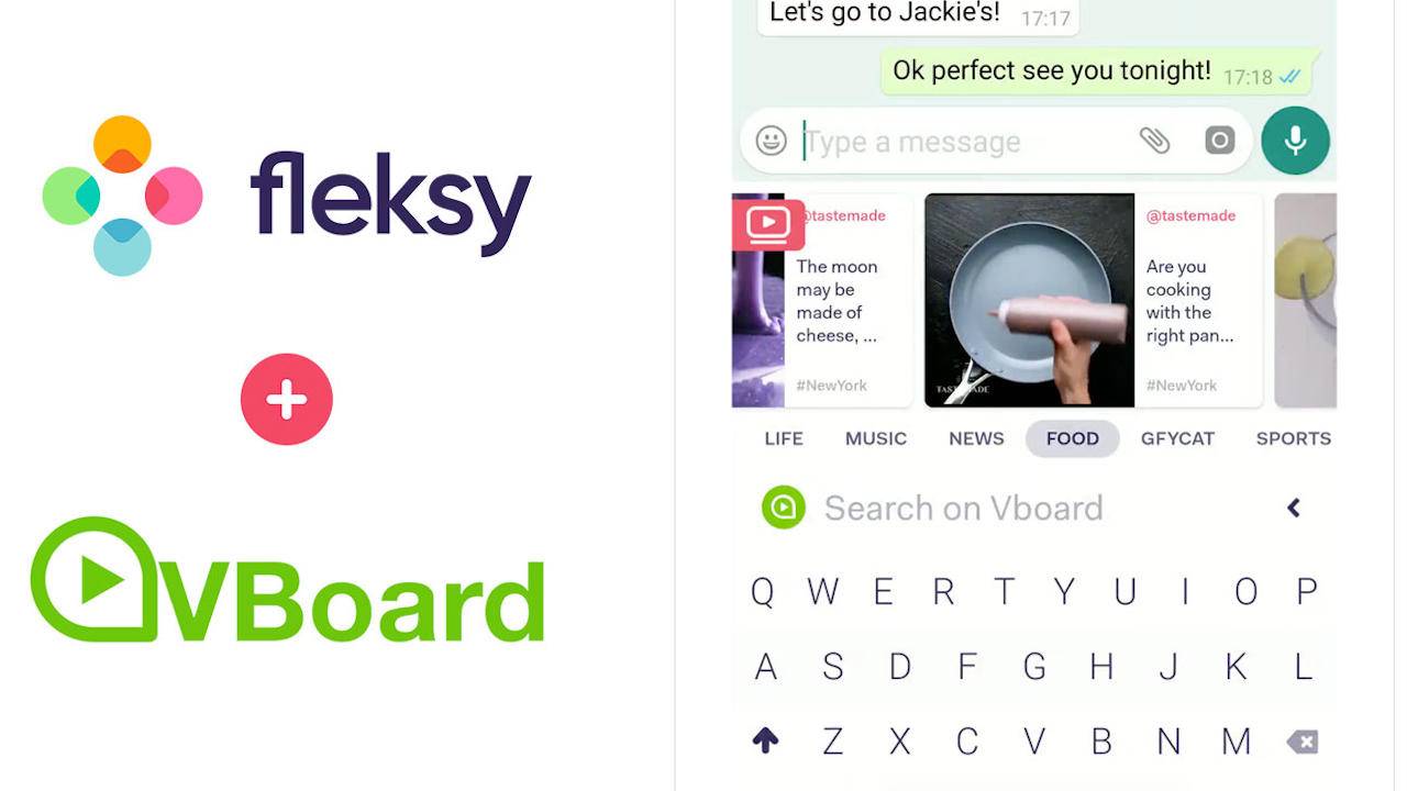 Fleksy keyboard for Android can now play videos because why not
