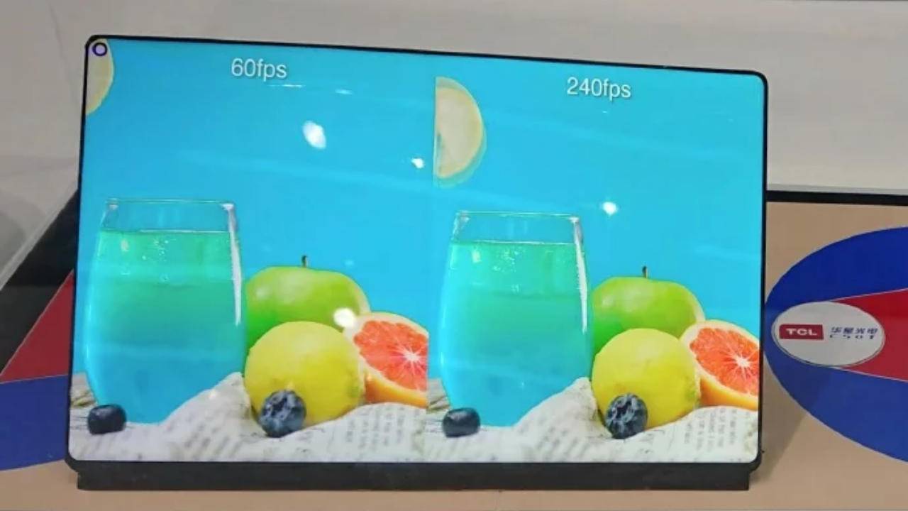 TCL WQ is a 240Hz gaming tablet screen with a punch-hole cutout