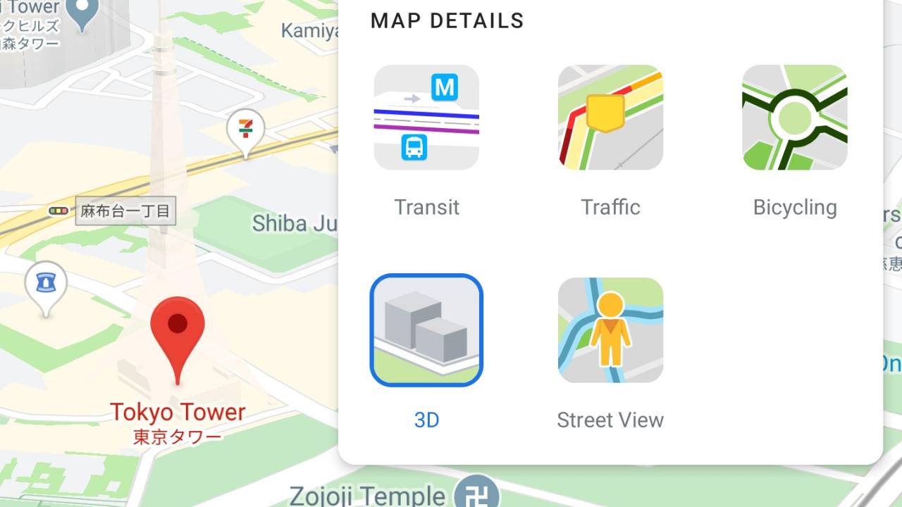 google maps adding options to flatten