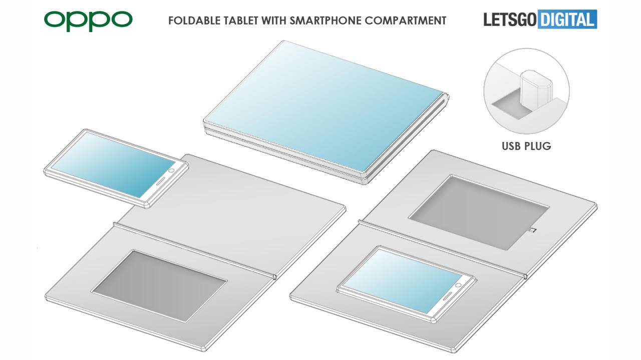 Oppo foldable tablet puts a phone on the back like the ASUS PadFone