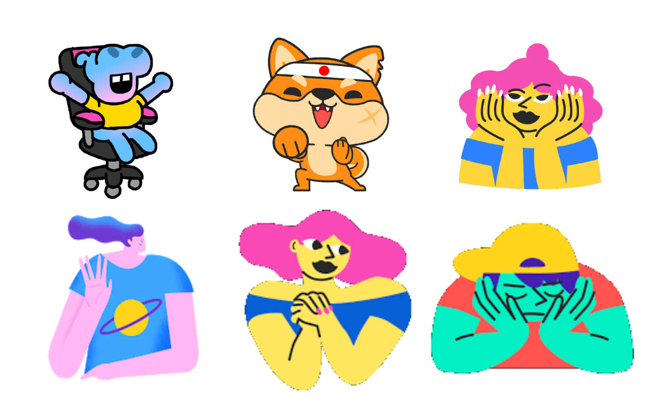 super stickers cartoon