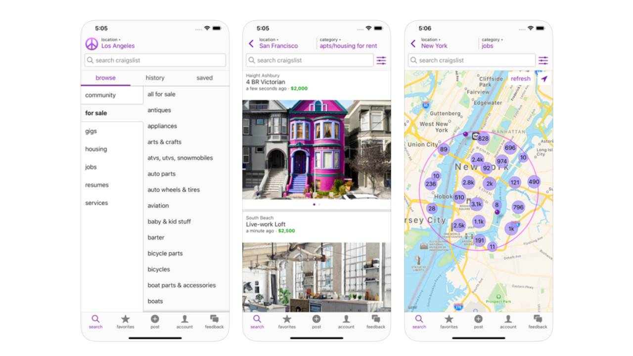 Craigslist finally launches mobile app and catches up to 2008