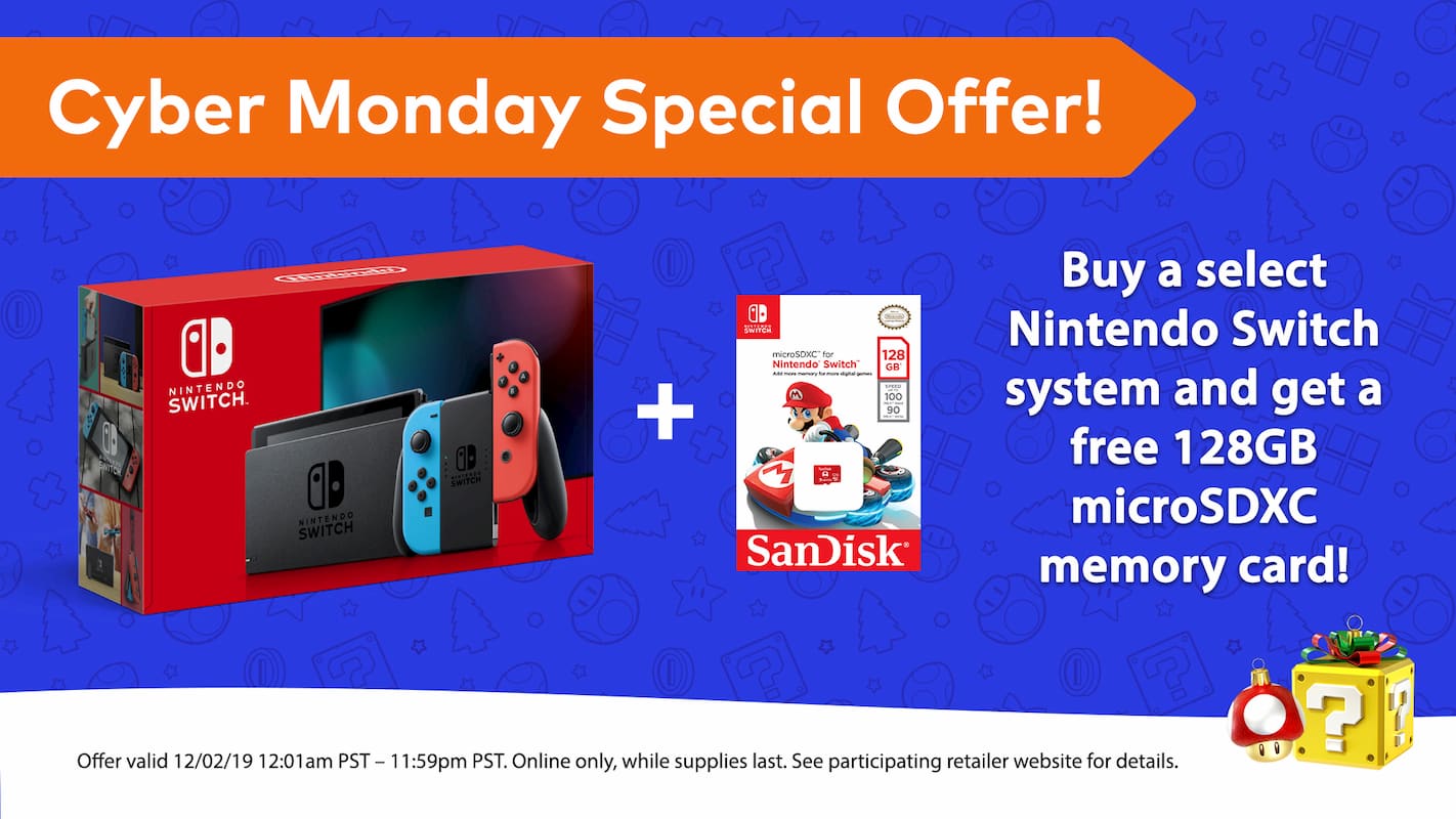 nintendo switch console cyber monday