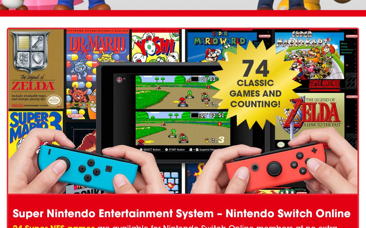 nintendo switch snes online