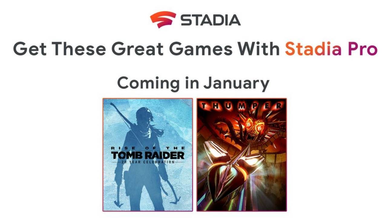 Stadia Pro January 2020 free games announced, one Tomb Raider leaving