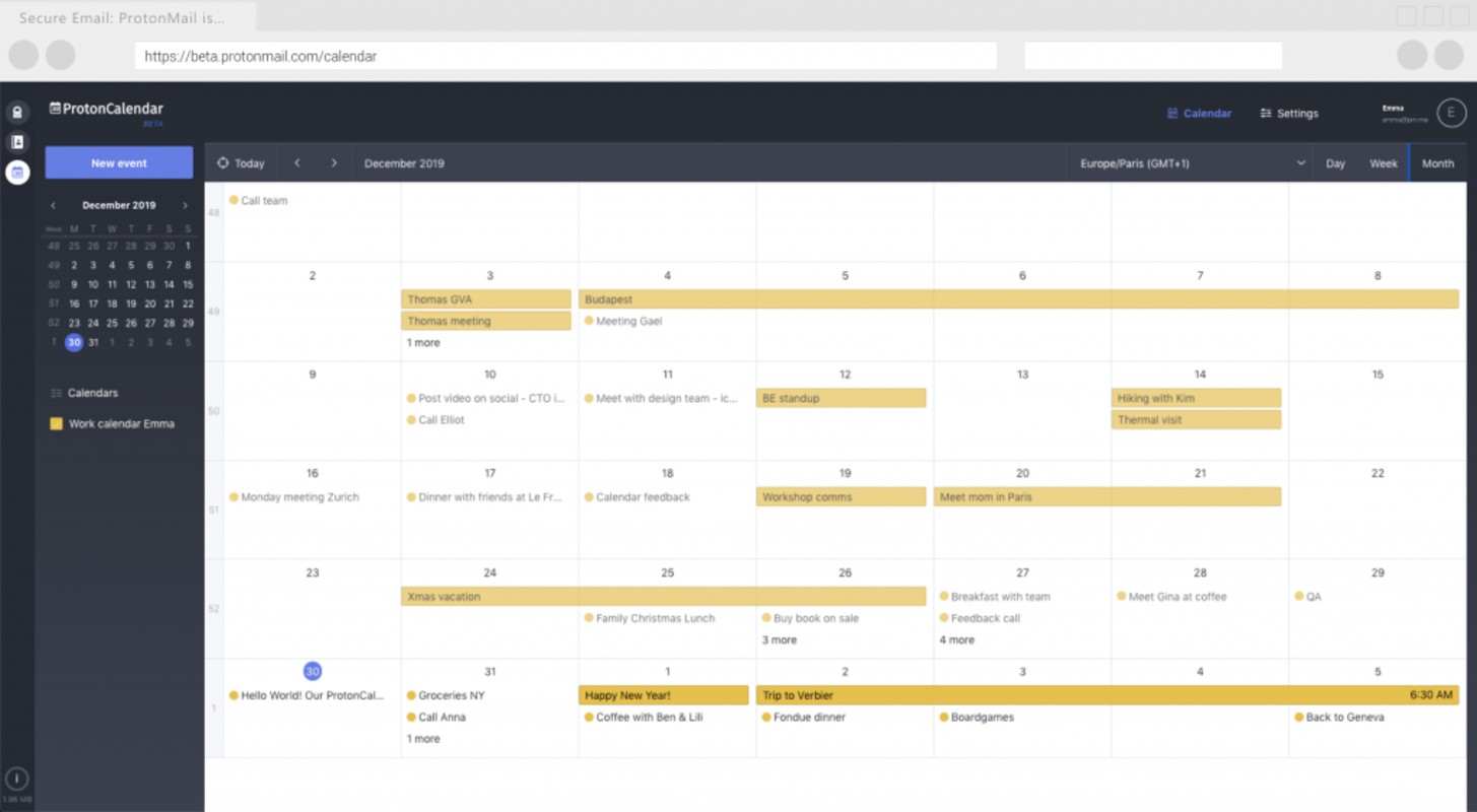 proton calendar widget proton calendar widget