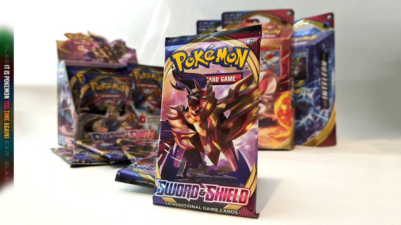 Pokemon Sword And Shield Tcg Unboxing Opening Packs Up Close With Foil Slashgear