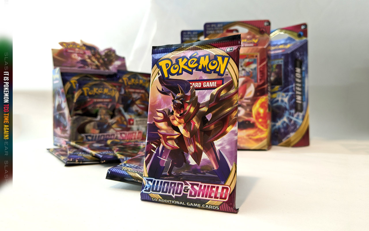 Pokemon Sword And Shield Tcg Unboxing Opening Packs Up Close With Foil Slashgear