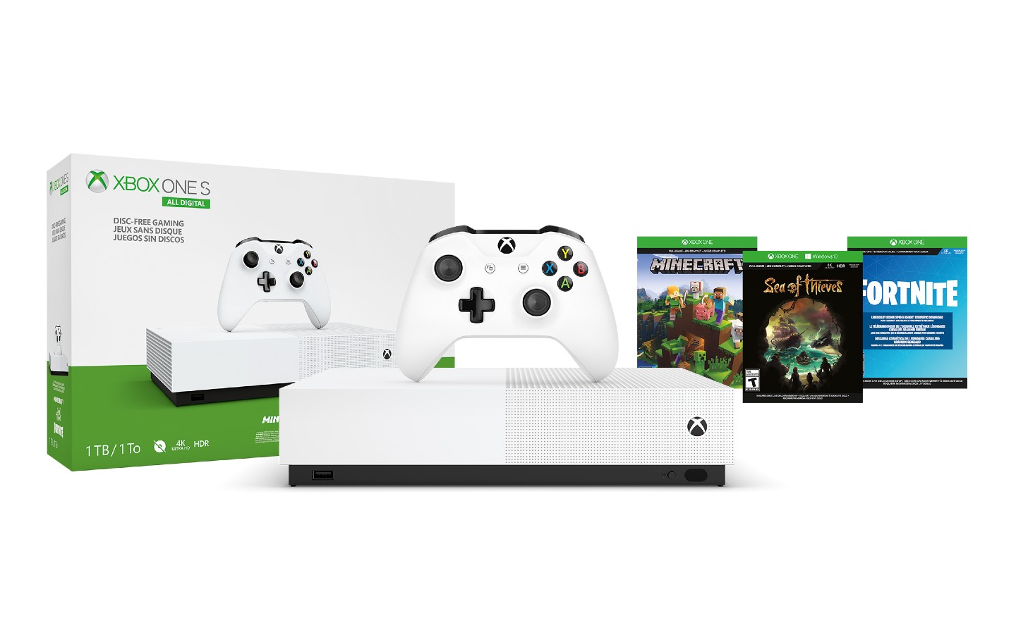 Walmart Bundles Xbox One S With Minecraft V Bucks Xbox Live Gold Slashgear