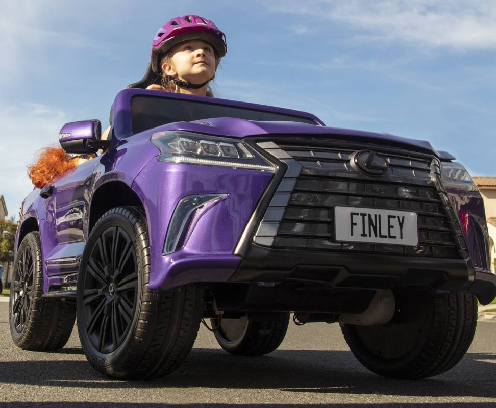 purple ride on car