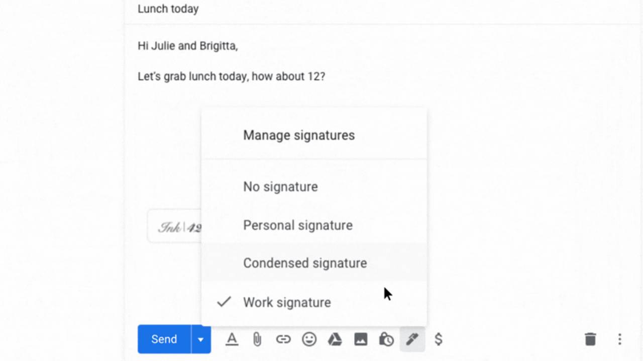 Gmail is rolling out support for multiple email signatures