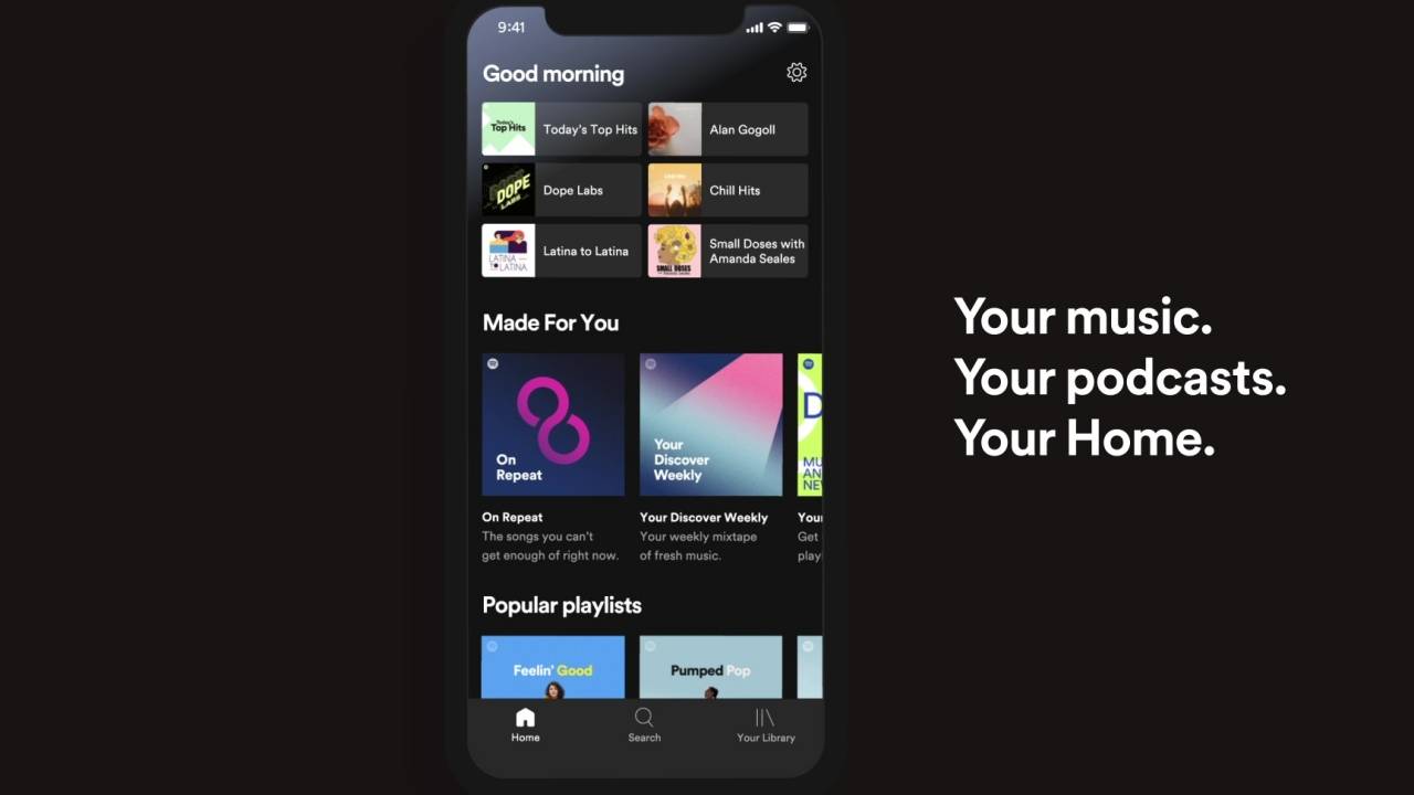 Spotify app’s new home screen puts your favorites on top