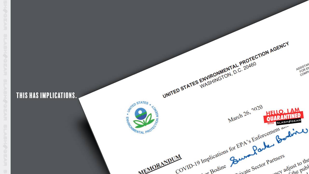 The EPA just suspended environmental rules indefinitely, citing coronavirus