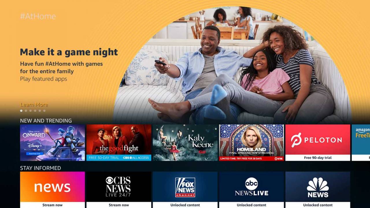 Fire TV’s new AtHome section curates free shows from major partners