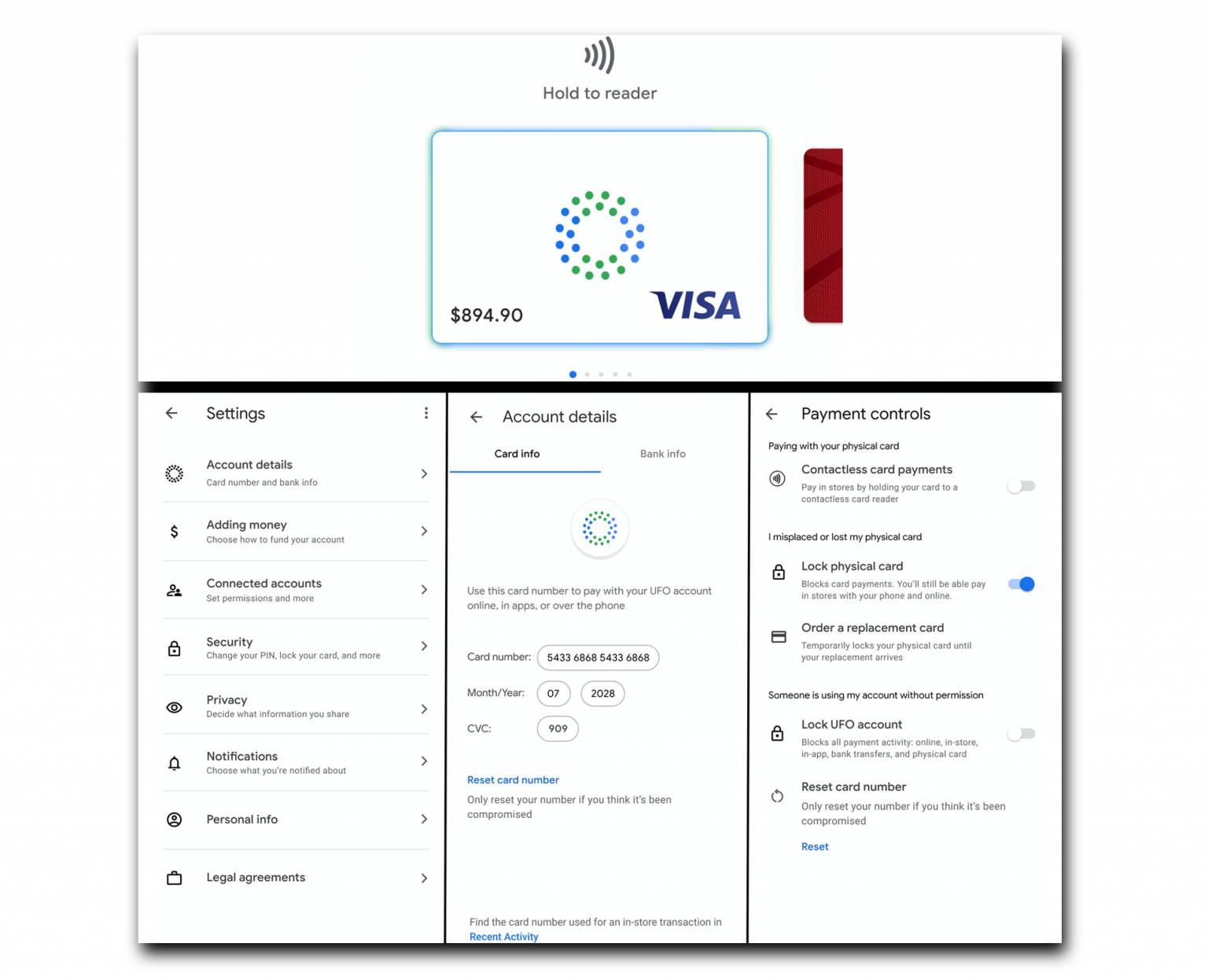 Google Card leaked Contactless payments, simple digital