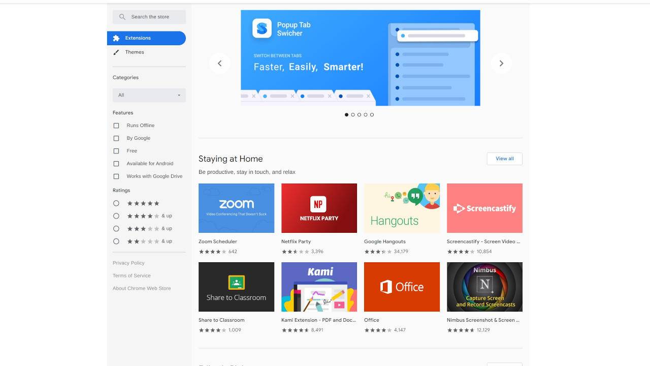 google extension store