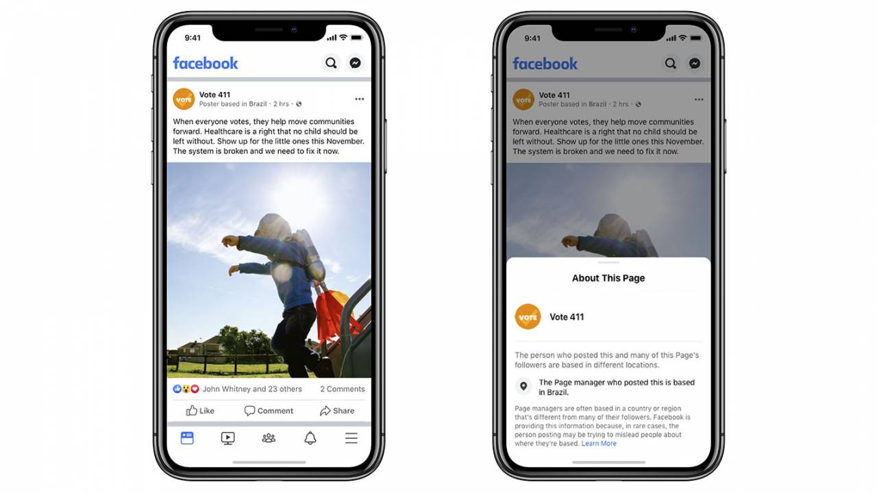 Facebook is adding location info directly to Pages and Instagram posts
