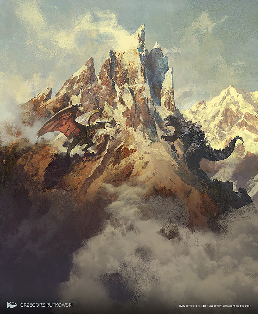 Magic The Gathering Godzilla Lands Hd Artwork Shared Slashgear