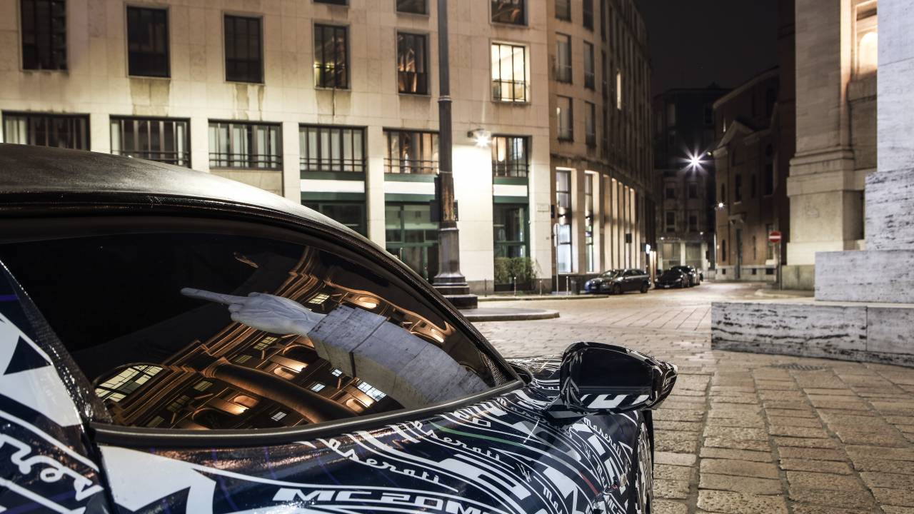 Maserati MC20 prototype spied cruising the streets of Milan