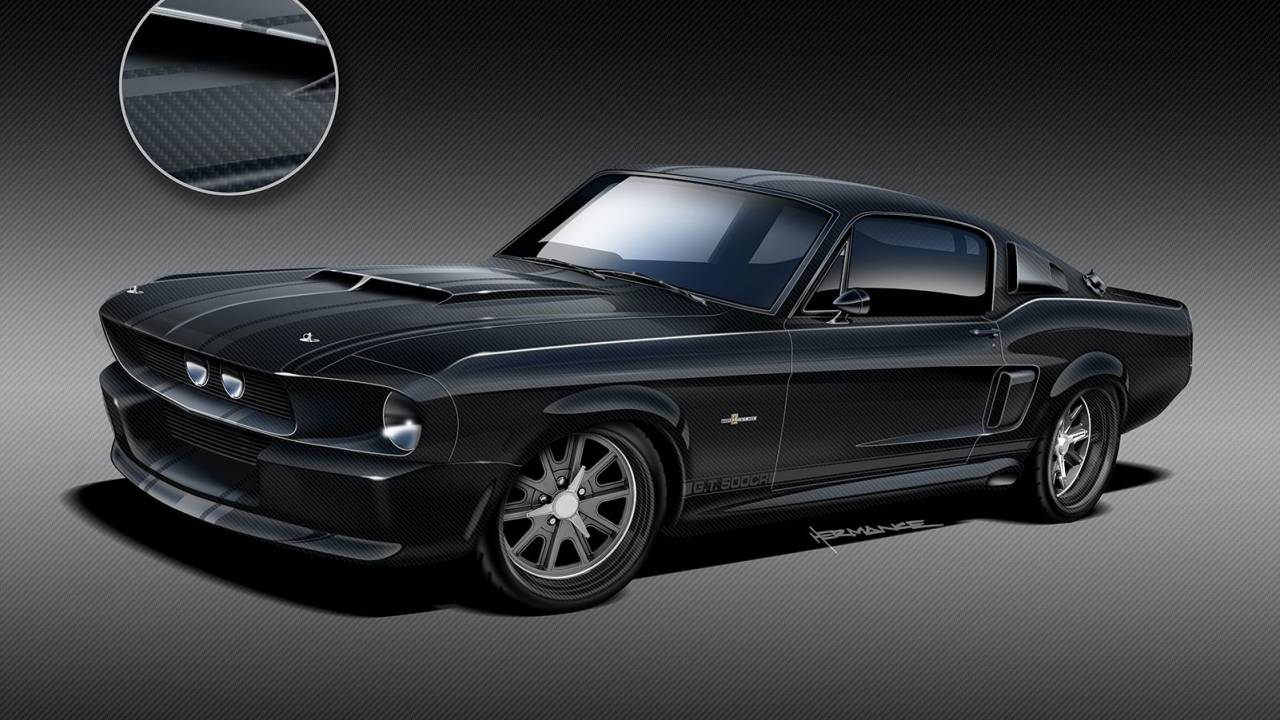 This 1967 Shelby GT500CR by Classic Recreations has a carbon-fiber body