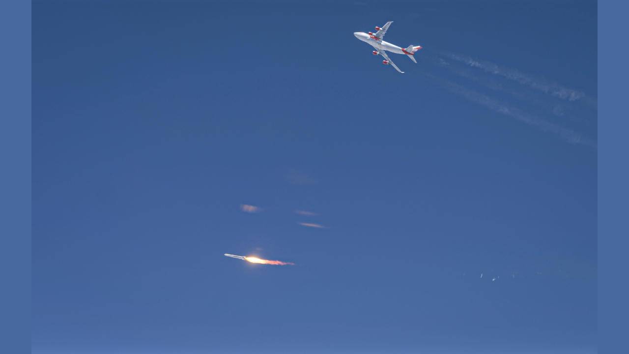 Virgin Orbit LauncherOne rocket fails after release from aircraft