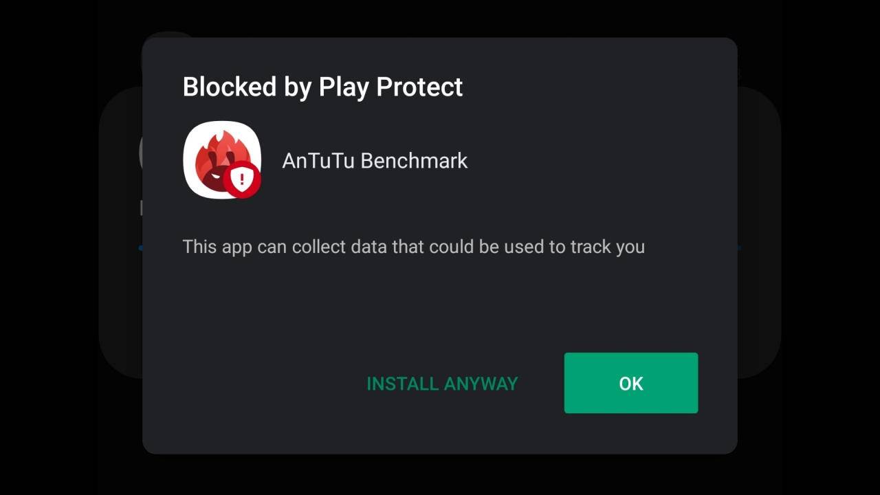 Google Play Protect now treats AnTuTu like spyware