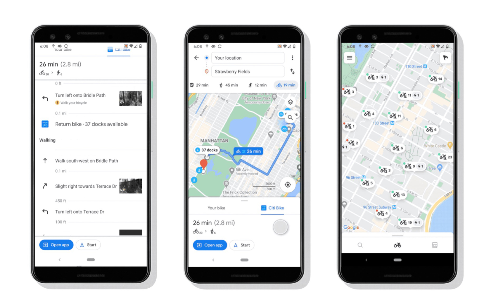 google maps bike share
