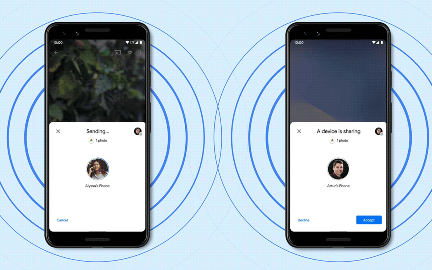 google chrome share a link nearby devices