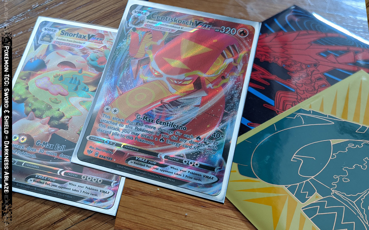 Pokemon Tcg Sword Shield Darkness Ablaze Packs Up Close And Foil Inspection Slashgear