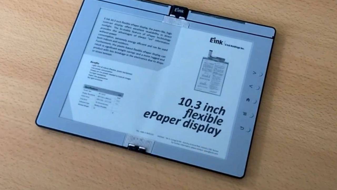 E Ink’s folding, note taking ereader looks like an e-paper Surface Duo
