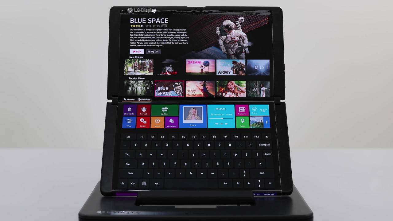 LG foldable and rollable screens are on display this week