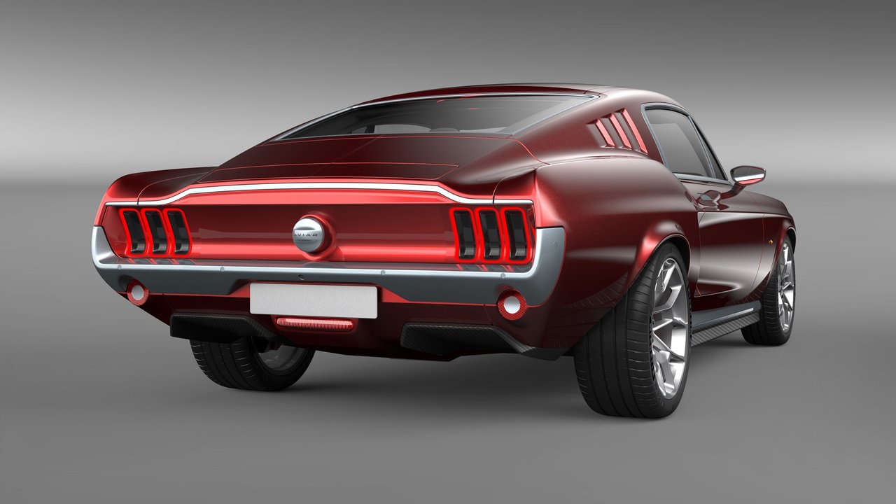 This Aviar R67 is a Tesla Model S with classic Mustang styling