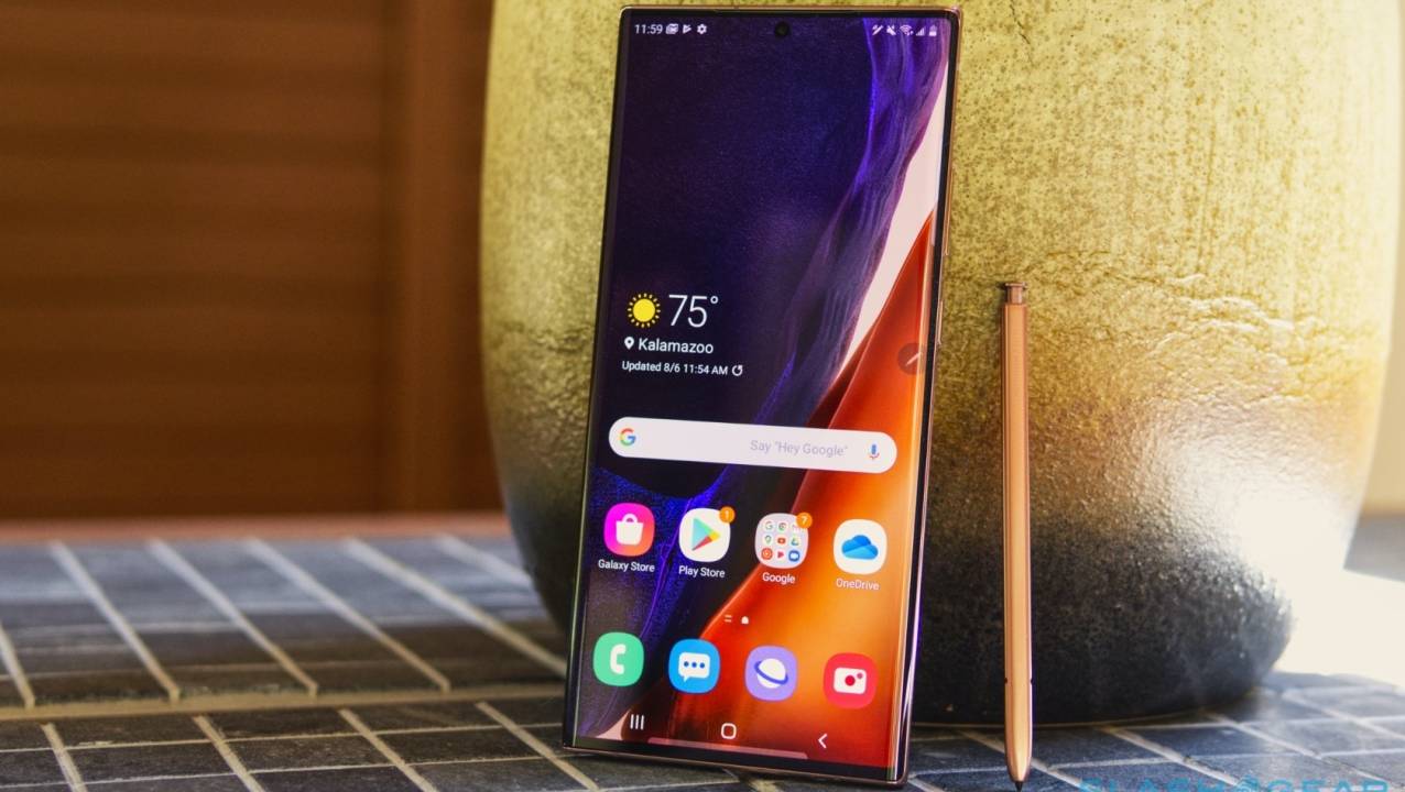 note 20 screen