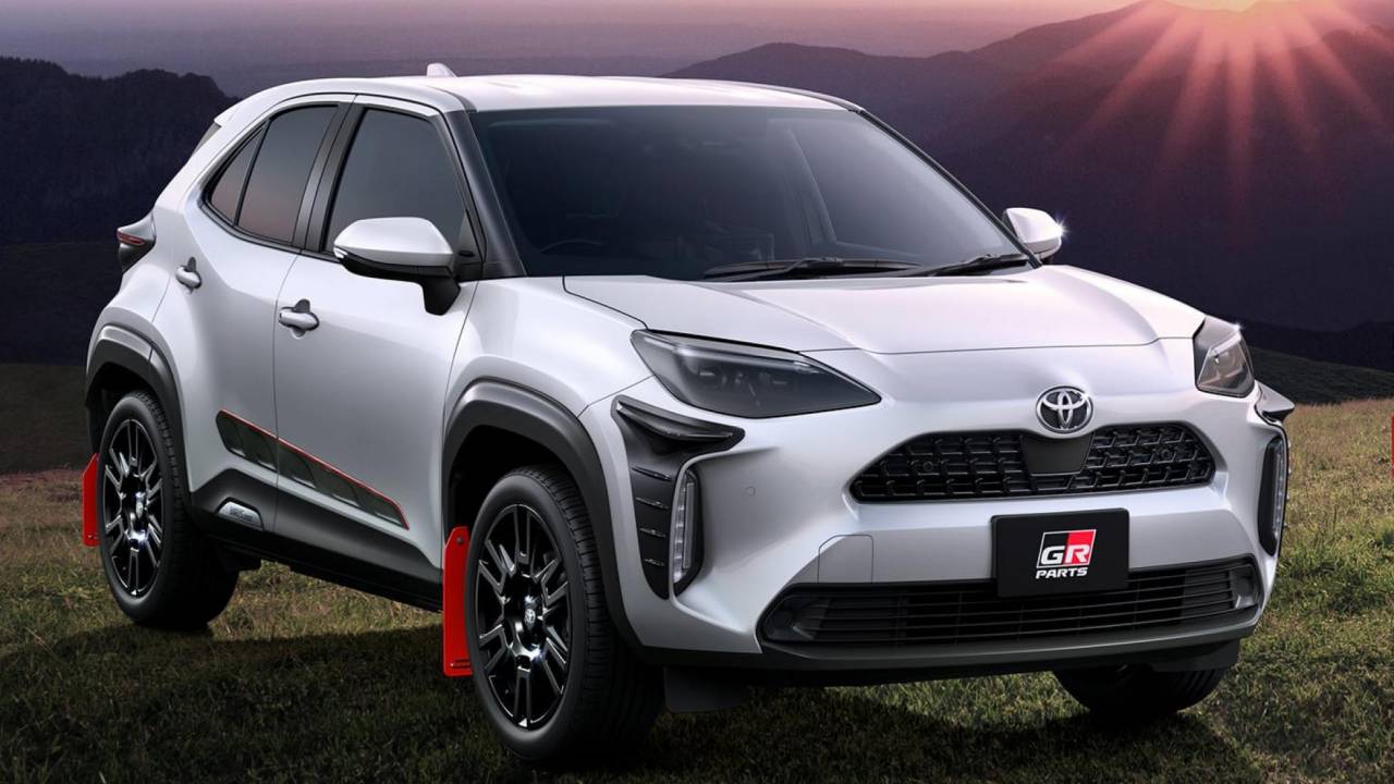 This Toyota Yaris Cross in Gazoo Racing livery is ready for the rally circuit
