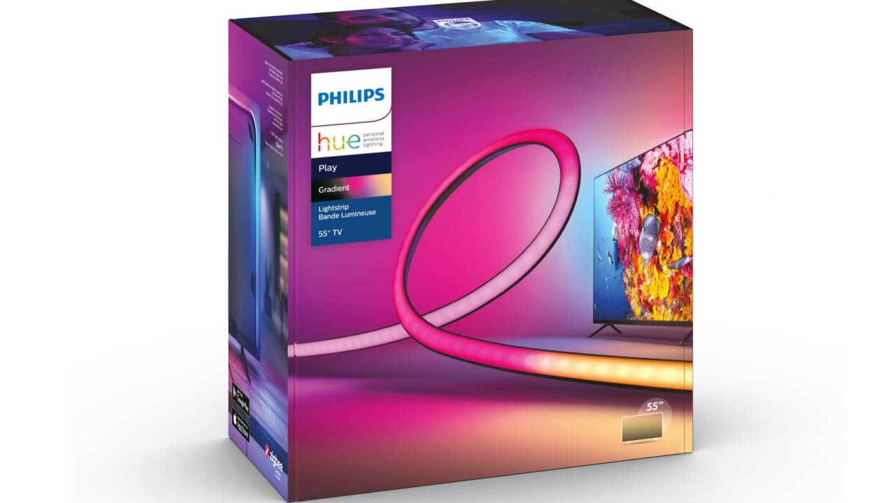 Philips Hue Play gradient lightstrip shines multiple colors from one strip