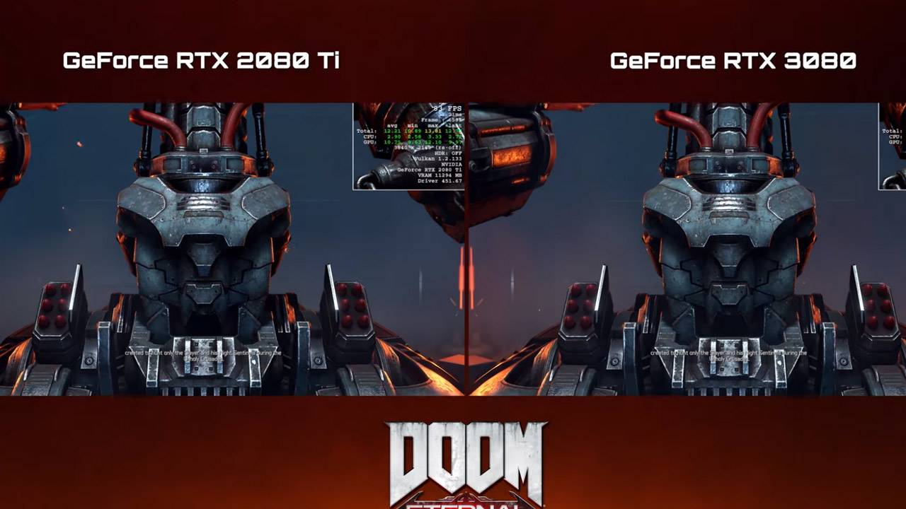 Watch RTX 3080 4K gameplay with DOOM Eternal