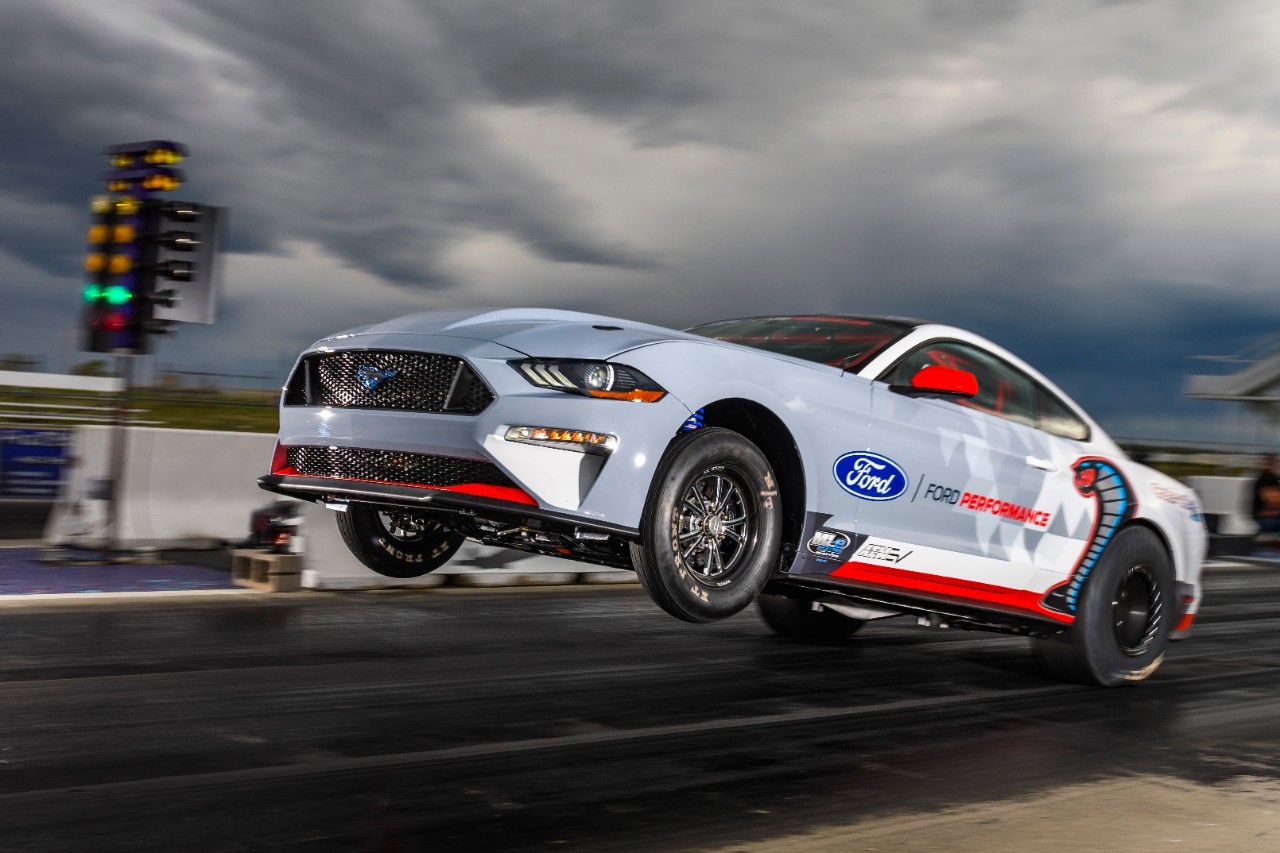 fords all electric mustang cobra jet 1400 will debut at the nhra u s nationals