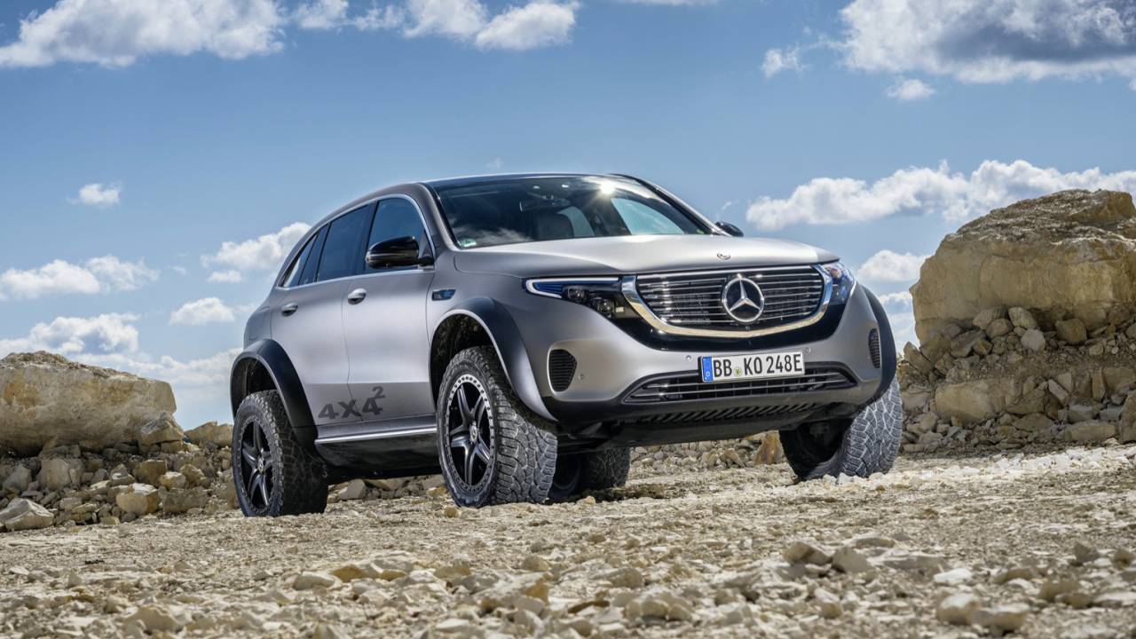 Mercedes Turned Its Cushy Electric Suv Into An Epic Jacked Up Off Roader Slashgear