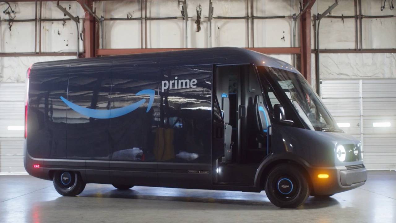 Check out the first Rivianmade Amazon electric delivery van SlashGear