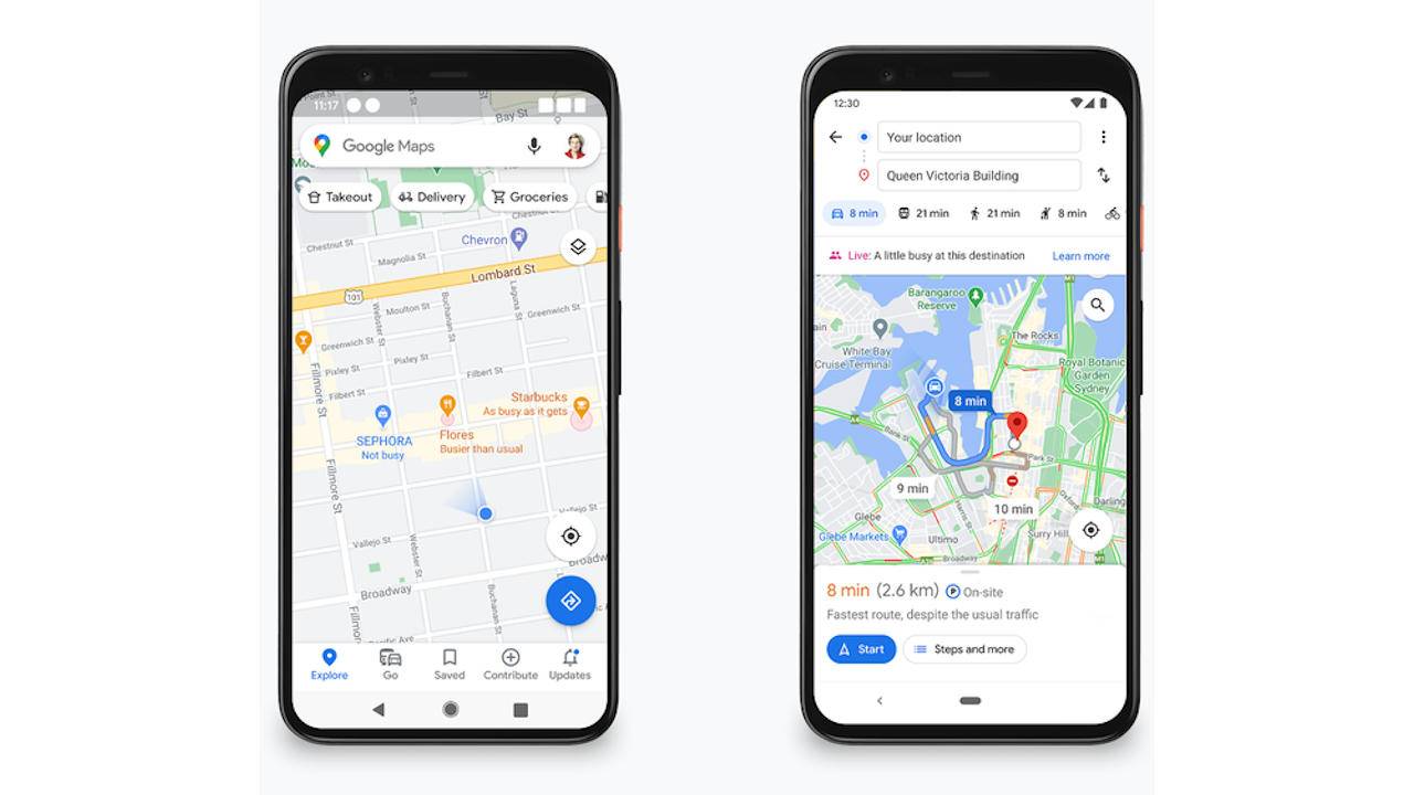 Google Maps to show business and busyness info without having to search