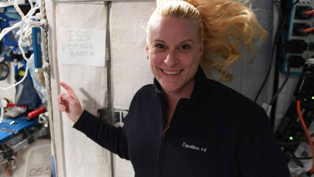 Astronaut Kate Rubins voted from the ISS