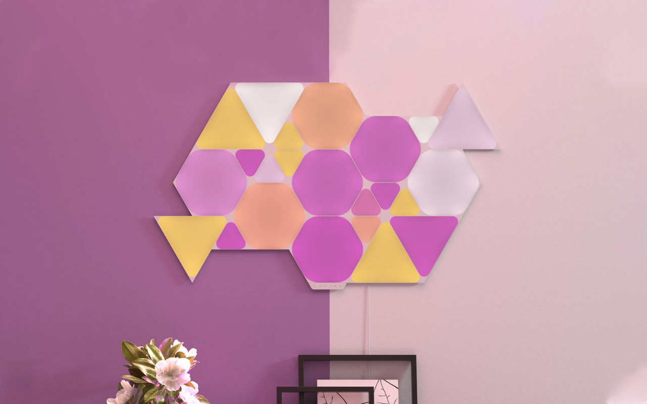 light triangles for wall