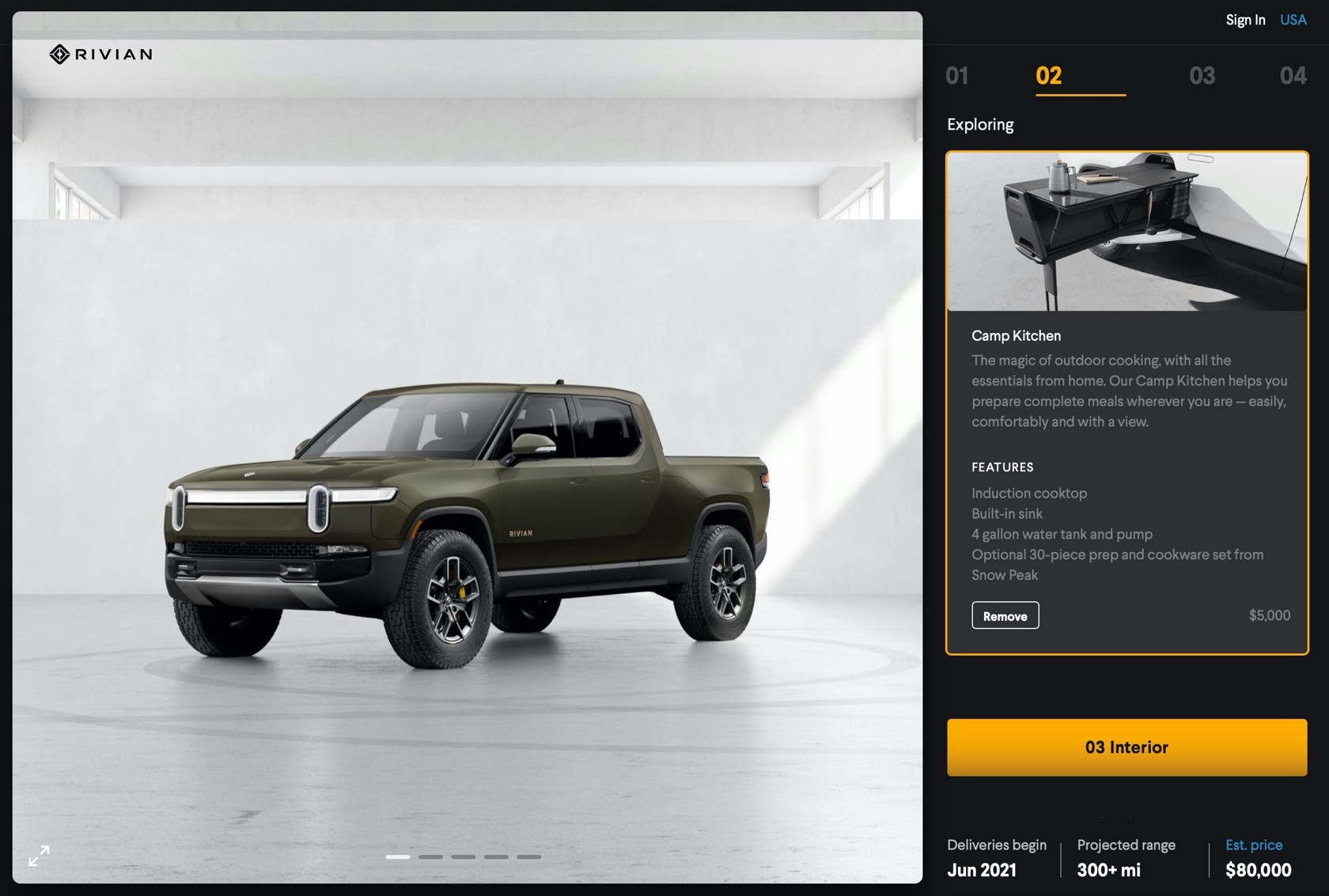 Rivian configurator details R1T and R1S – EV colors, wheels and