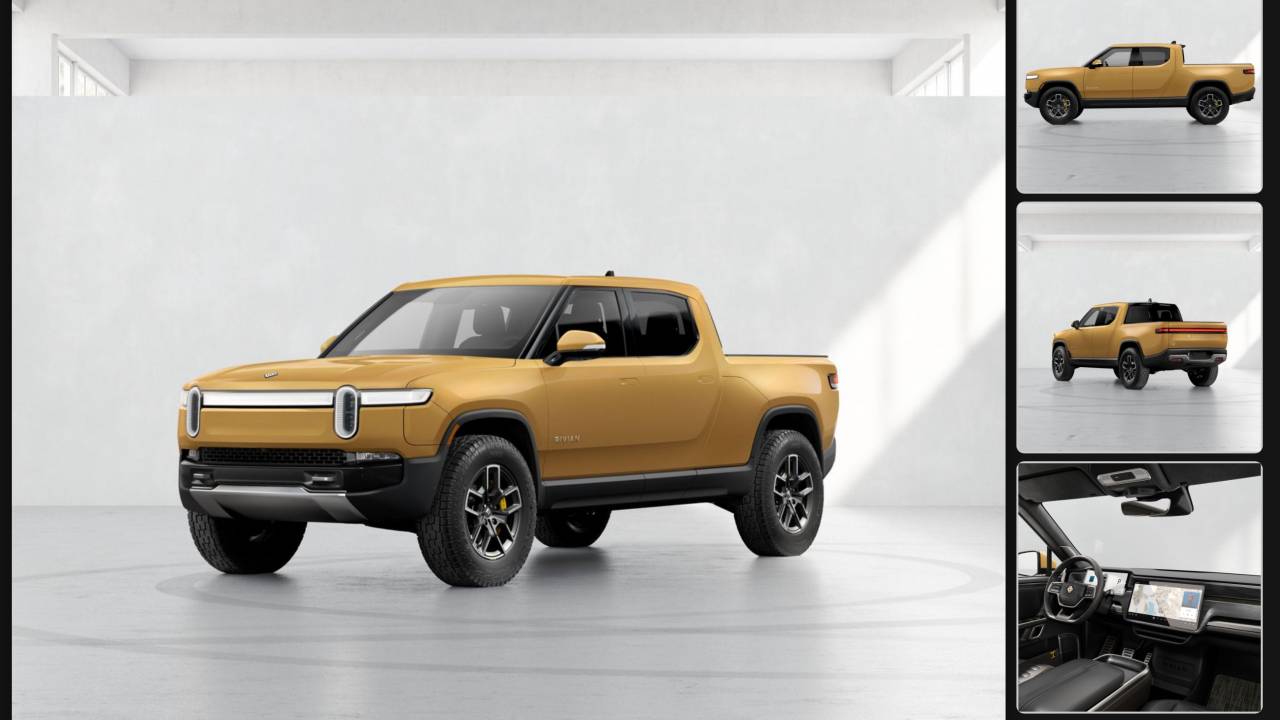 Rivian configurator details R1T and R1S – EV colors, wheels and