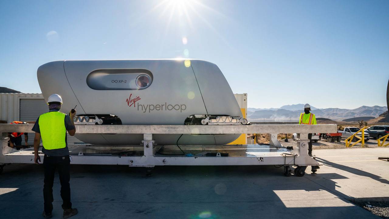 Virgin Hyperloop carried its first passengers yesterday