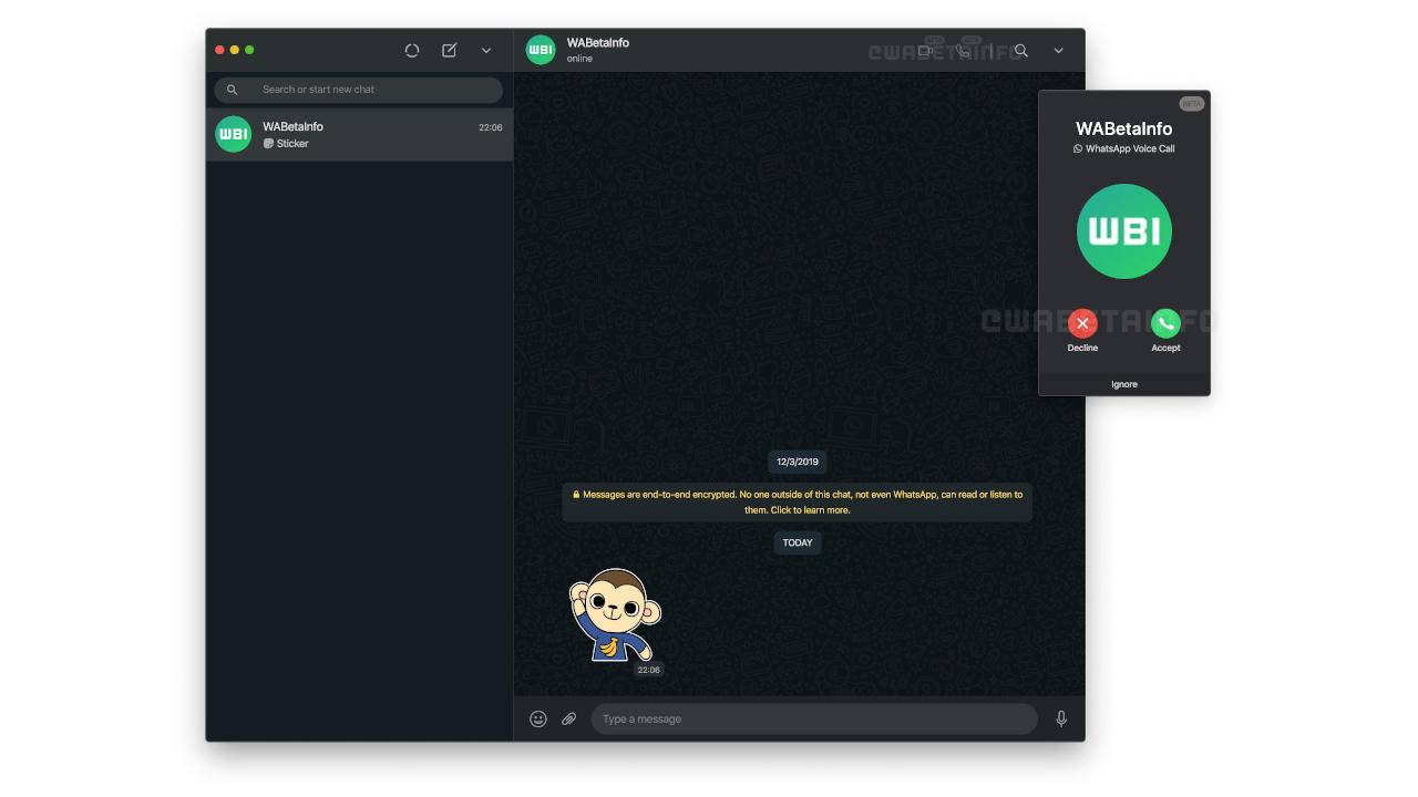 WhatsApp calls on Web and Desktop now available in beta