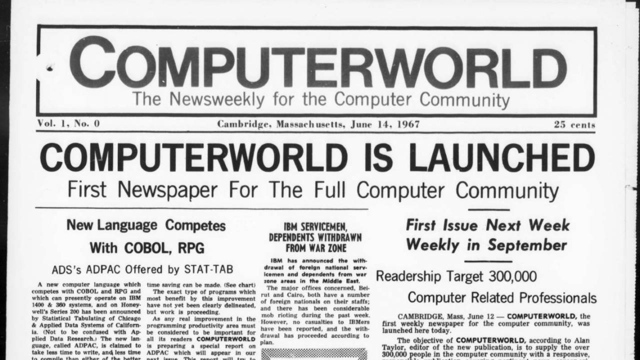 Internet Archive adds high-quality Computerworld content from microfilm