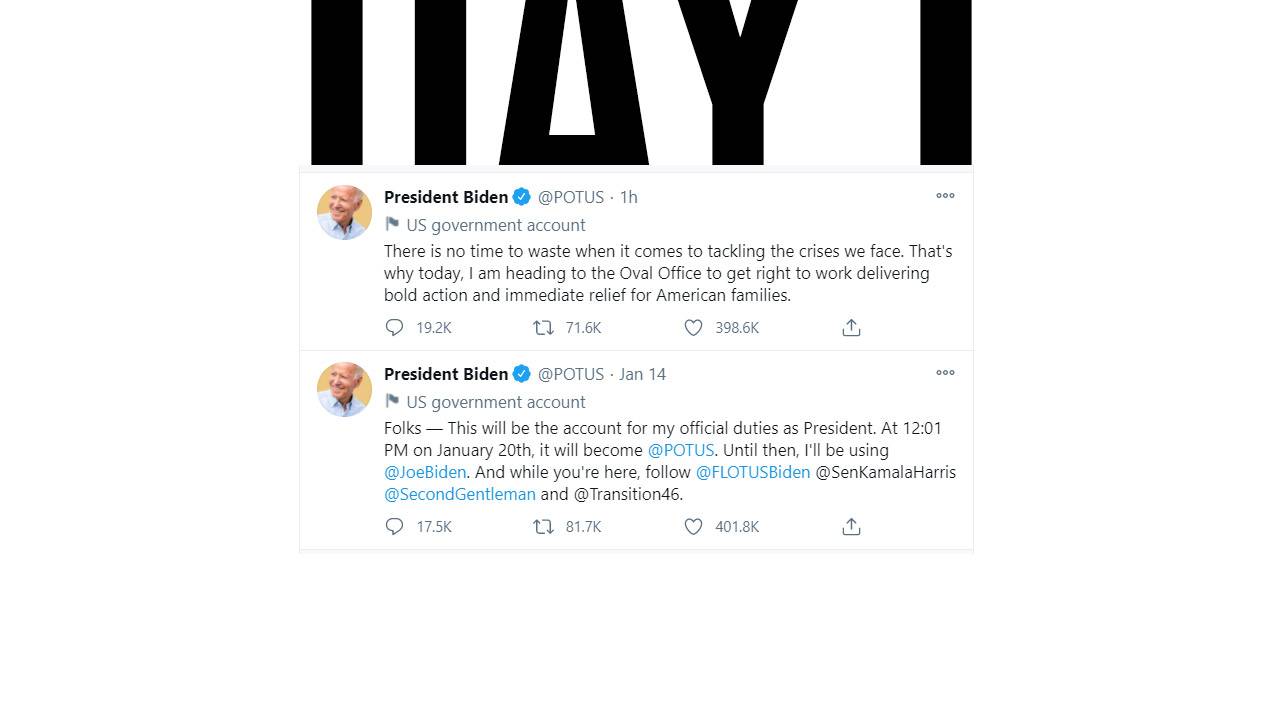 The big Biden POTUS social media transfer 2021: Who controls what